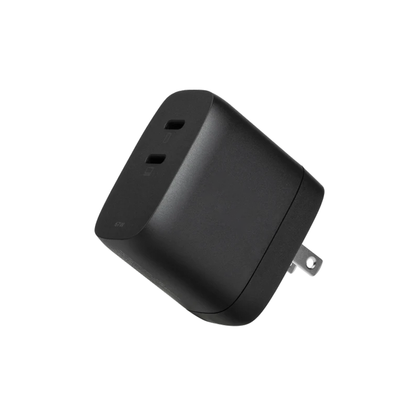 67W Dual Port Travel Power Adapter, Interchangeable Plug Fast Charging Block With Dynamic Energy Distribution Charger
